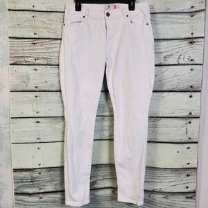 Cabi White Skinny Jeans Size 12 Women's Stretch Cotton Blend Pants Style #6073